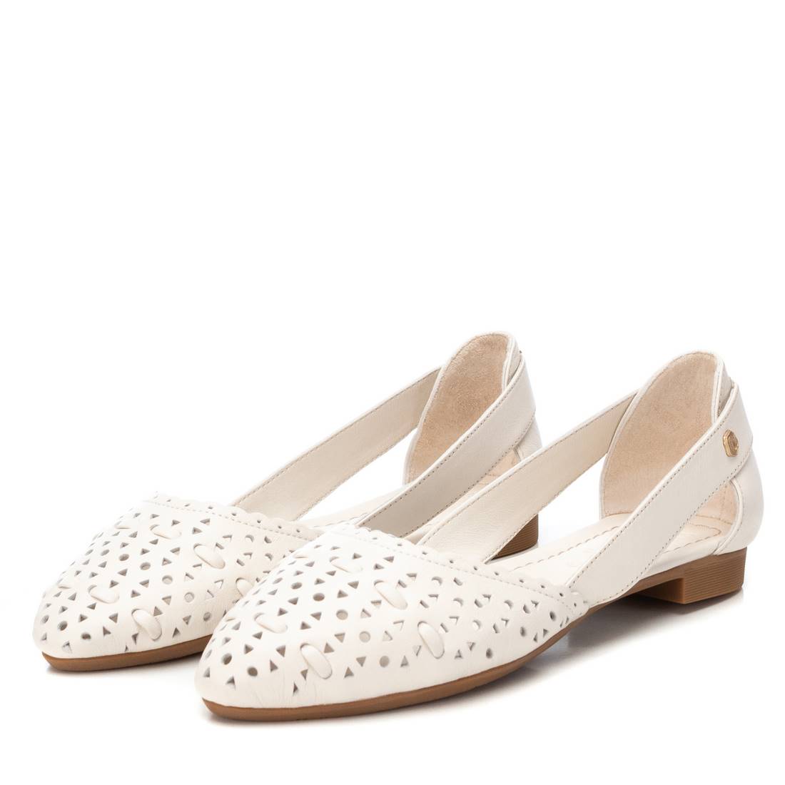 Carmela 16158104 ballerines cuir blanc femme sans fermeture