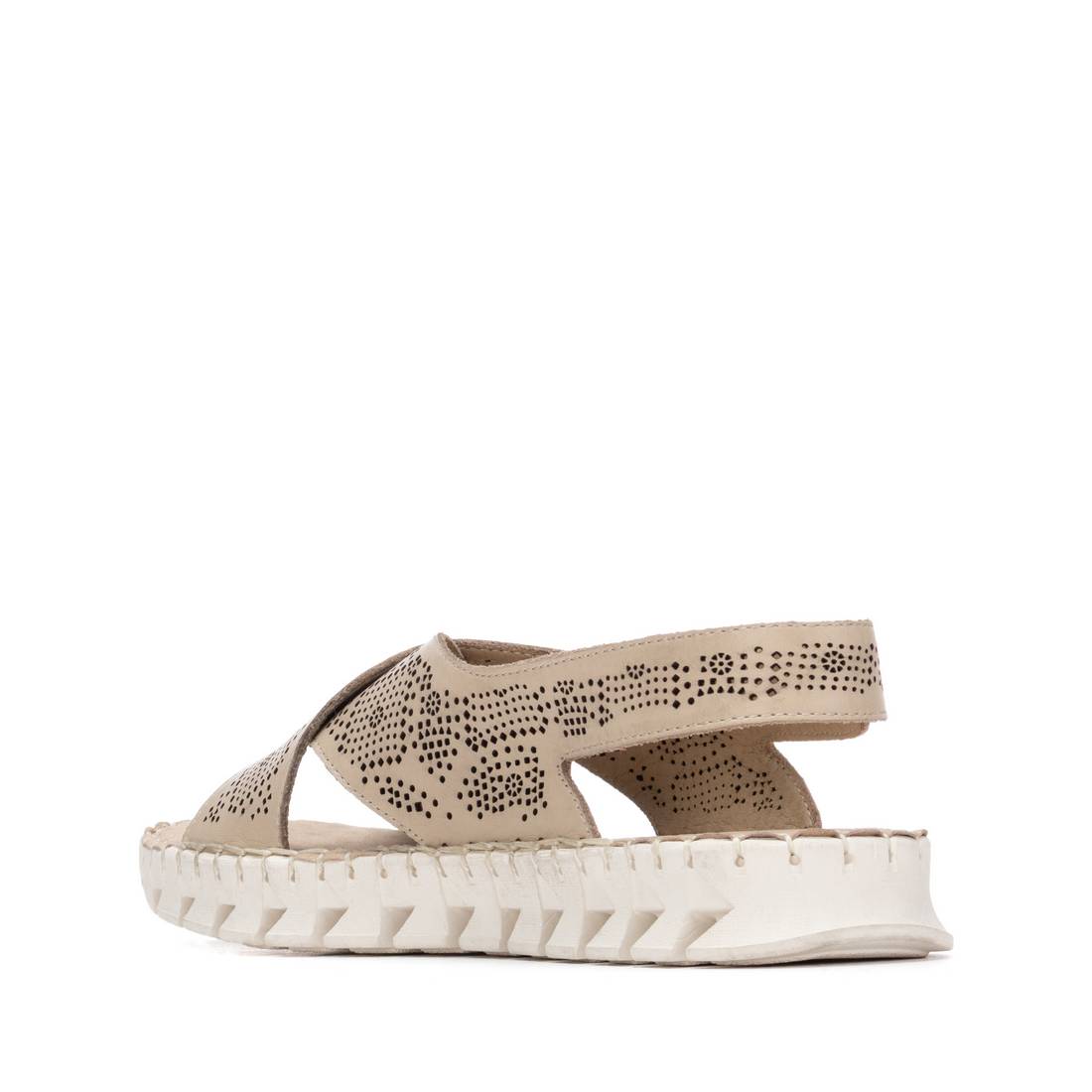 Carmela 16321601 sandales cuir beige scratch