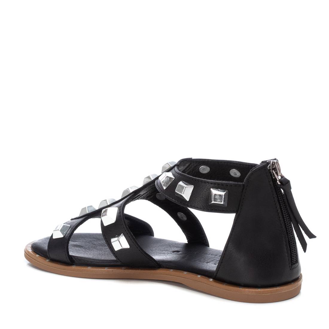 Carmela 160554 16055405 sandale cuir noir plate