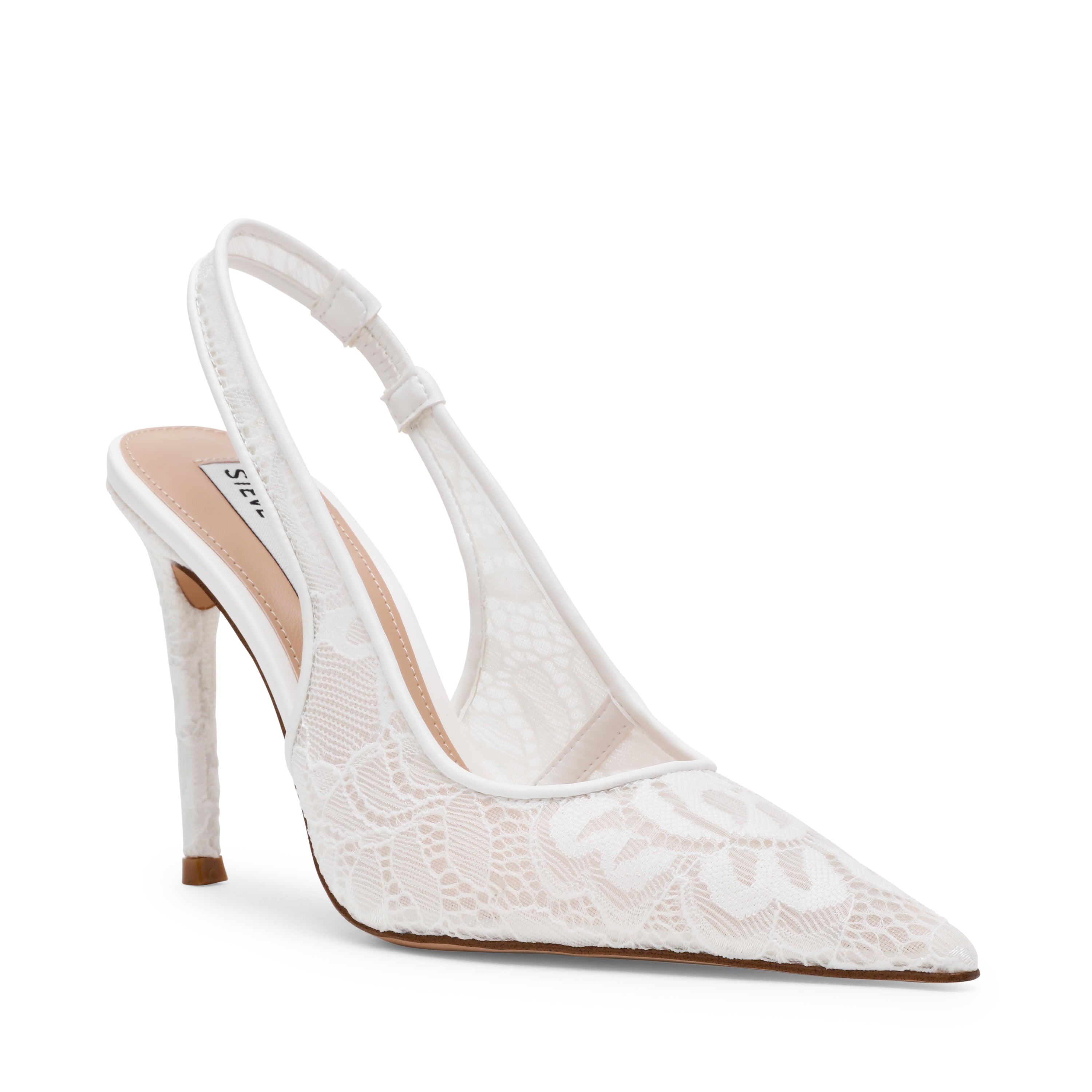 Steve Madden Reyes escarpins dentelle blanche talon 10 cm