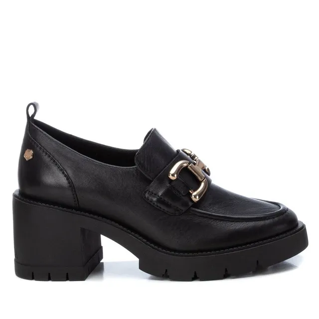 Carmela 16189901 mocassin cuir noir talon 7 cm