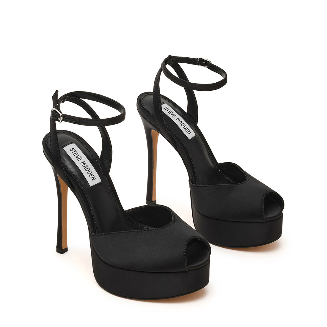 Steve Madden Martini Escarpins Noir Satin Talon 12 cm
