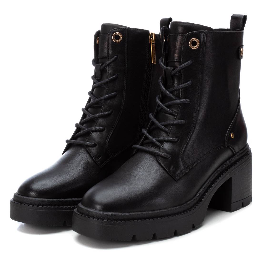 Carmela 16191402 bottines femme cuir noir talon moyen