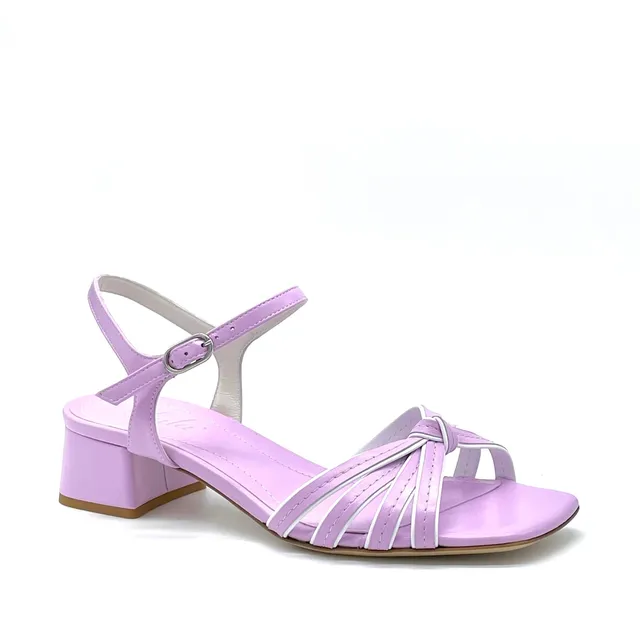 Elata 12115 sandale cuir lavande talon 3,5 cm