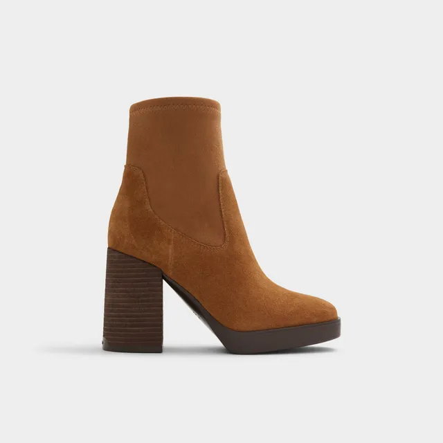 ALDO Voss bottines talon bloc marron