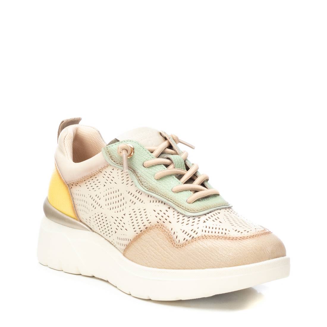 Carmela 16142301 basket cuir blanc femme lacets