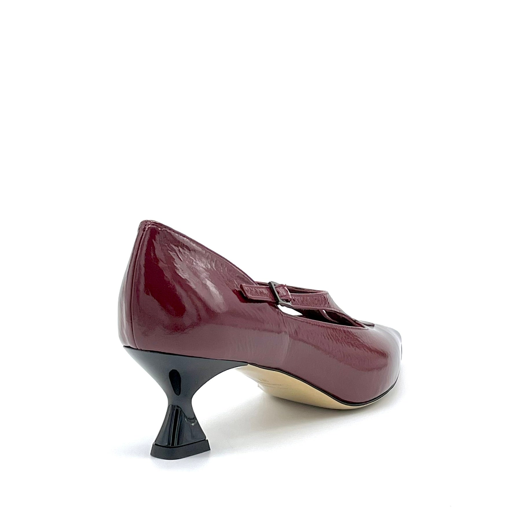 Elata 55508 escarpins T-bar vernis bordeaux 5,5 cm