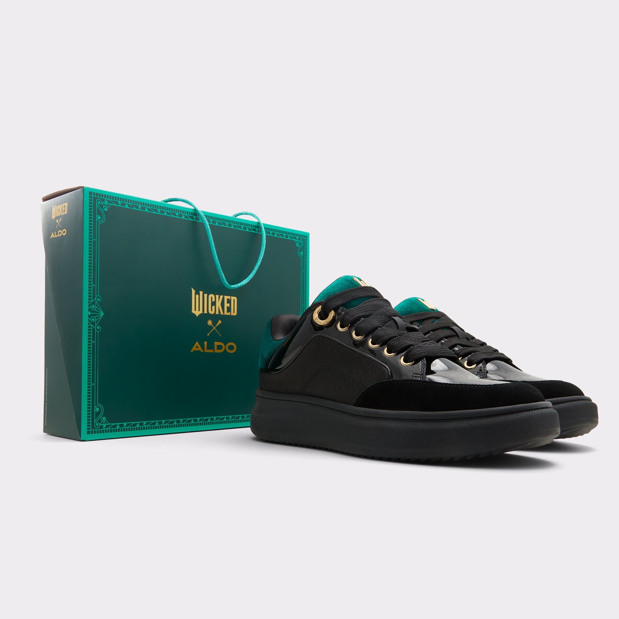 Aldo Hisroyalozness baskets basses noires vertes