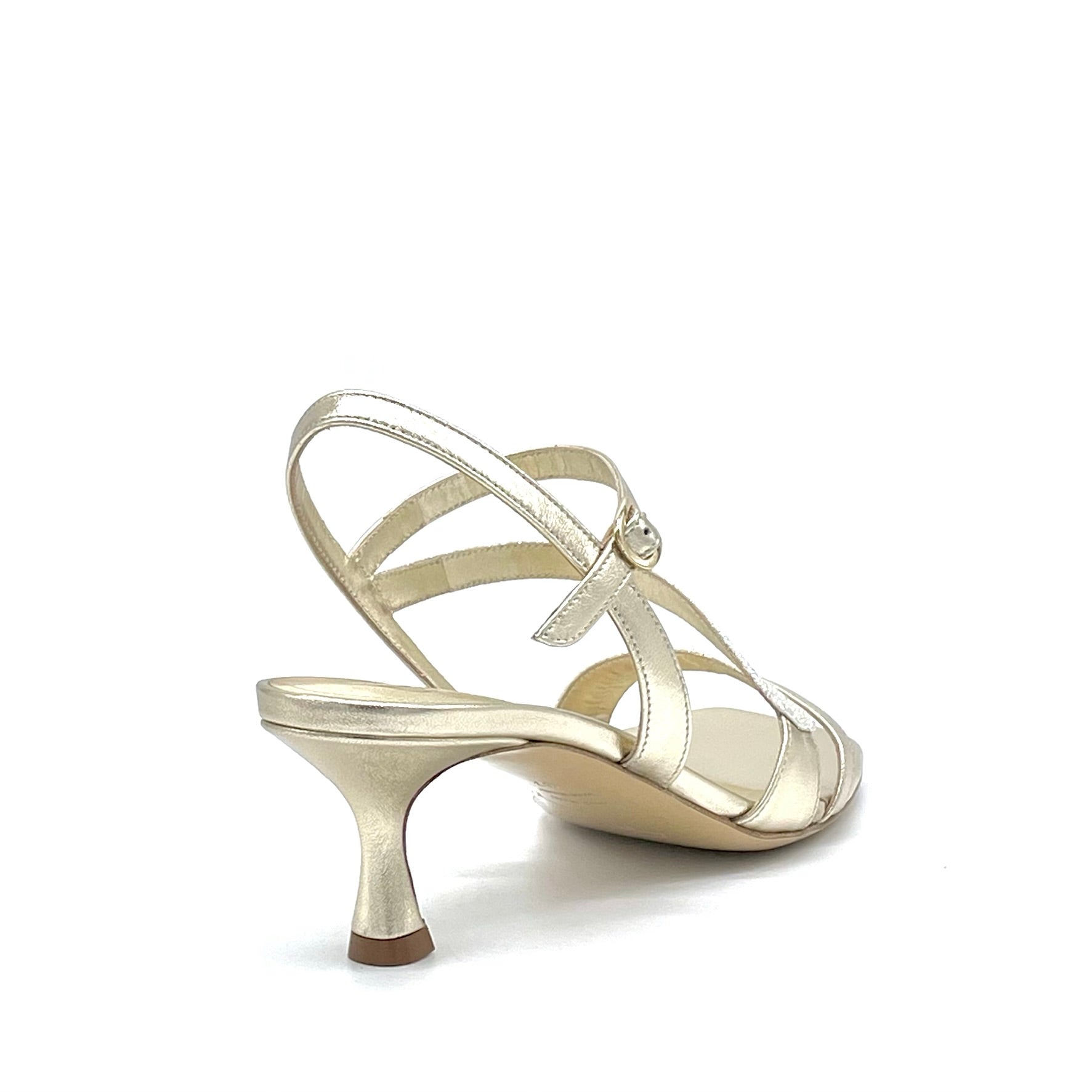 Elata 15147 sandale cuir laminé or glitter talon 5,5 cm
