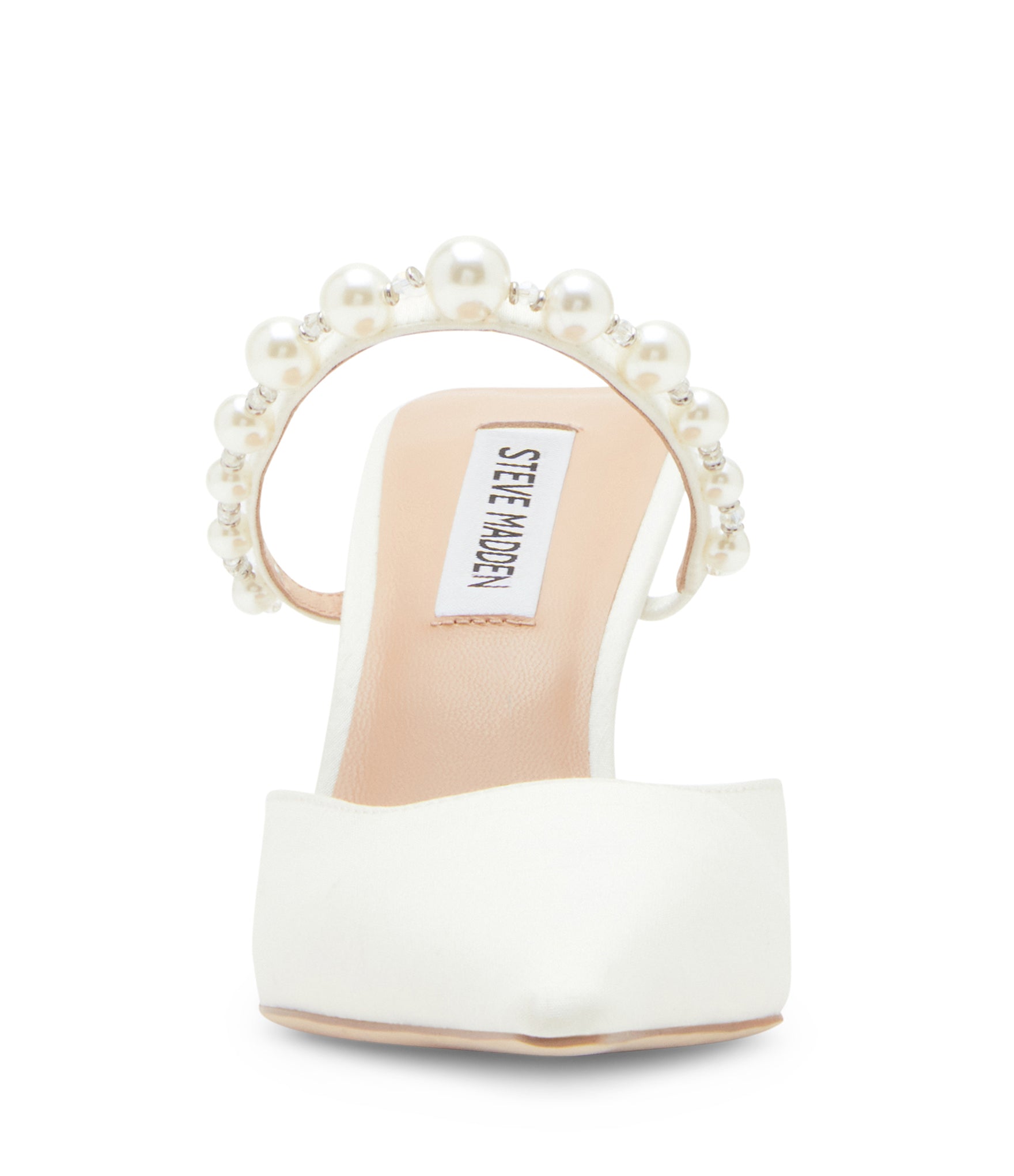 Steve Madden Brecki-P mules blanc satin talon 9 cm