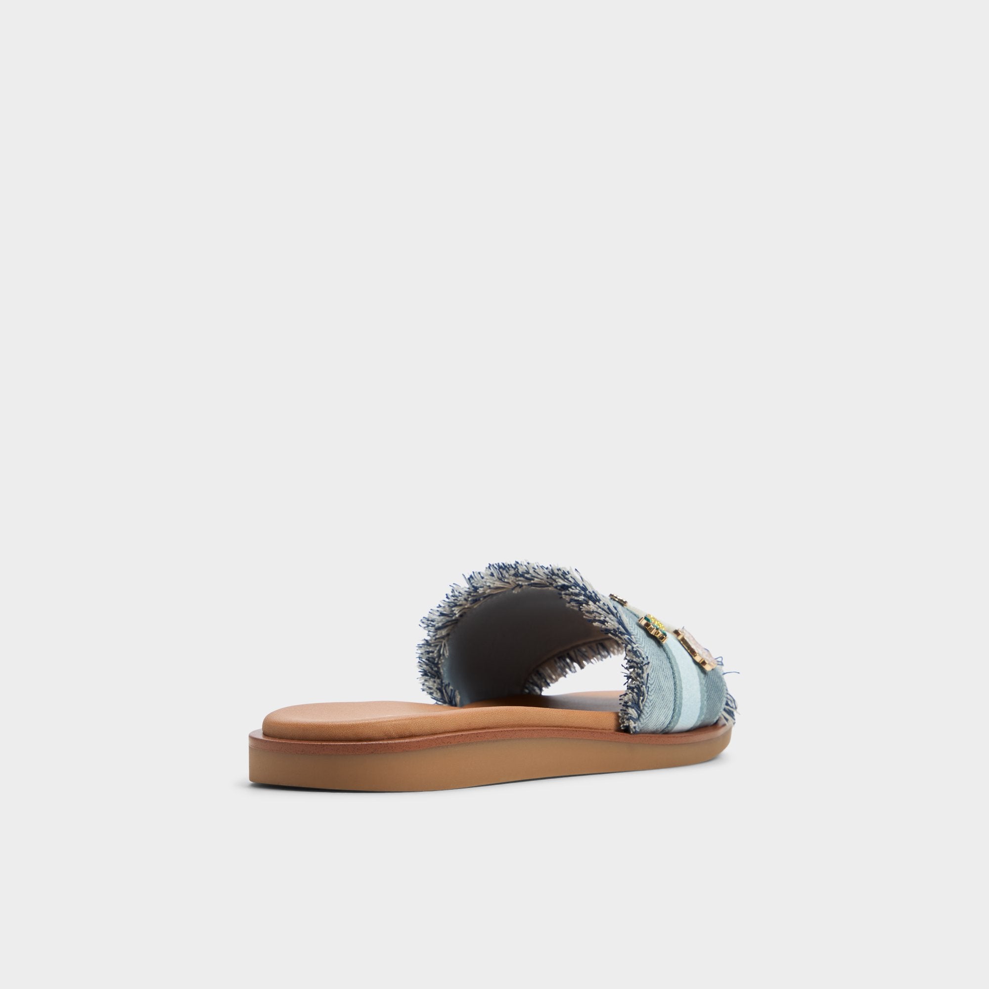 ALDO Beachside sandales plates denim effiloché