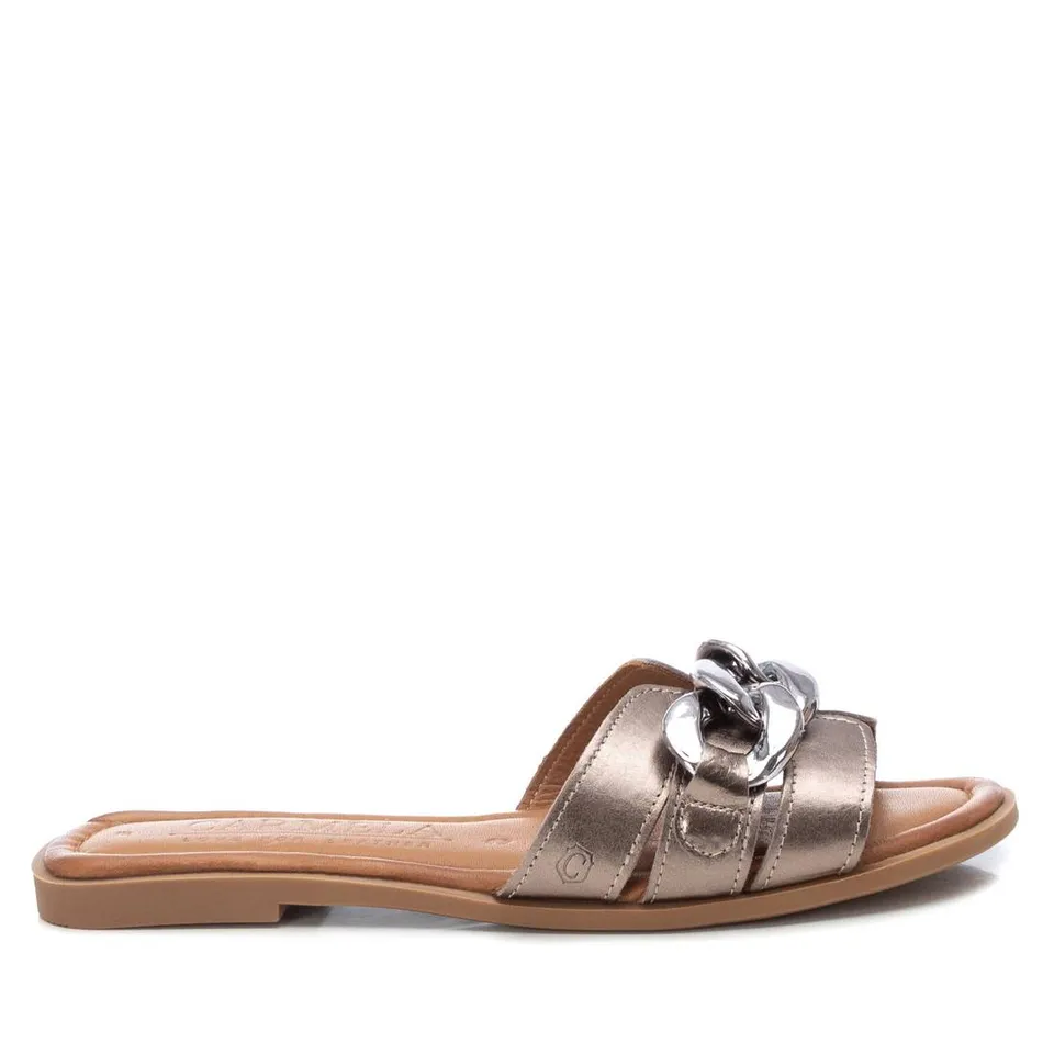 Carmela 16054310 sandales femme gris cuir plat