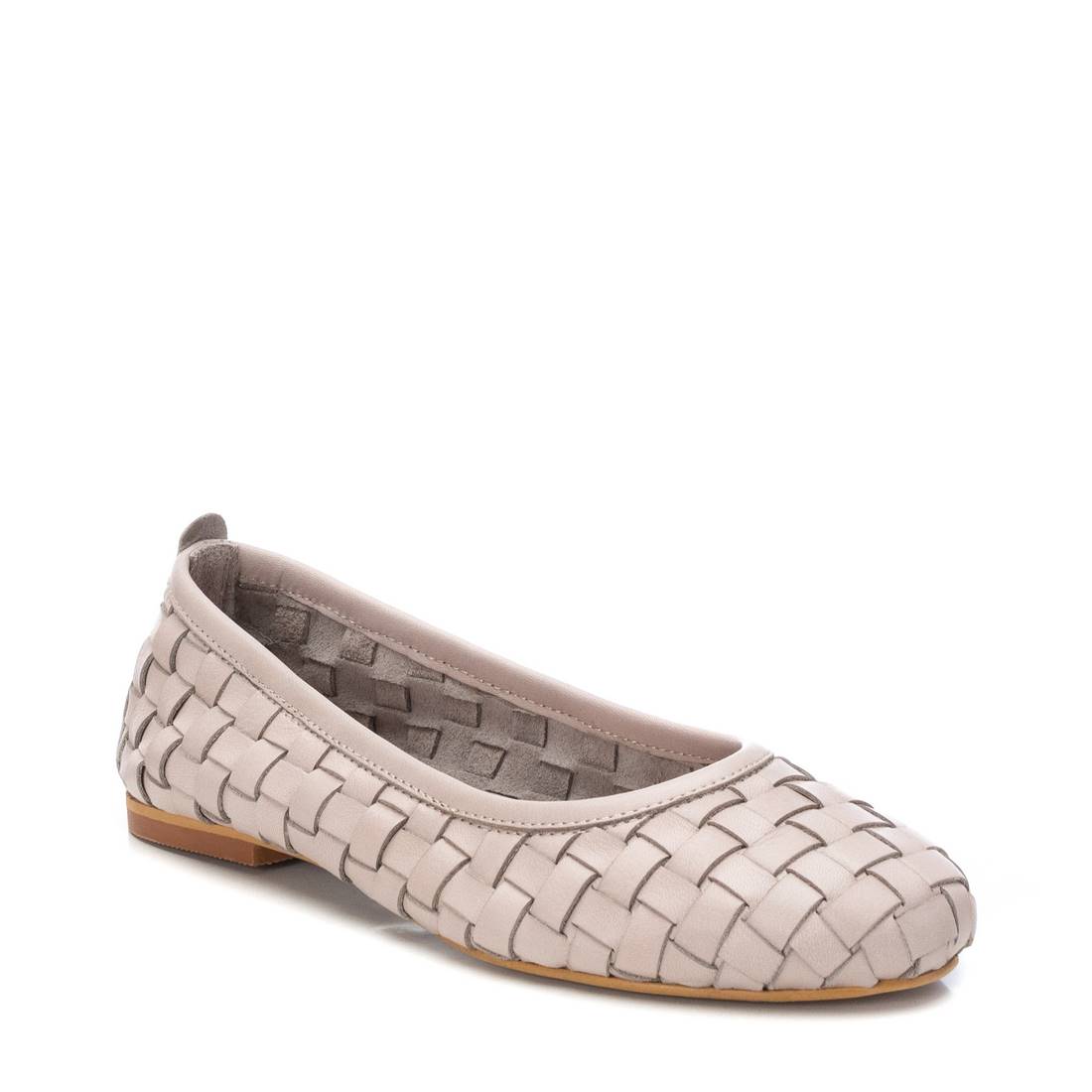 Carmela 16079606 ballerine cuir blanc tissé plat