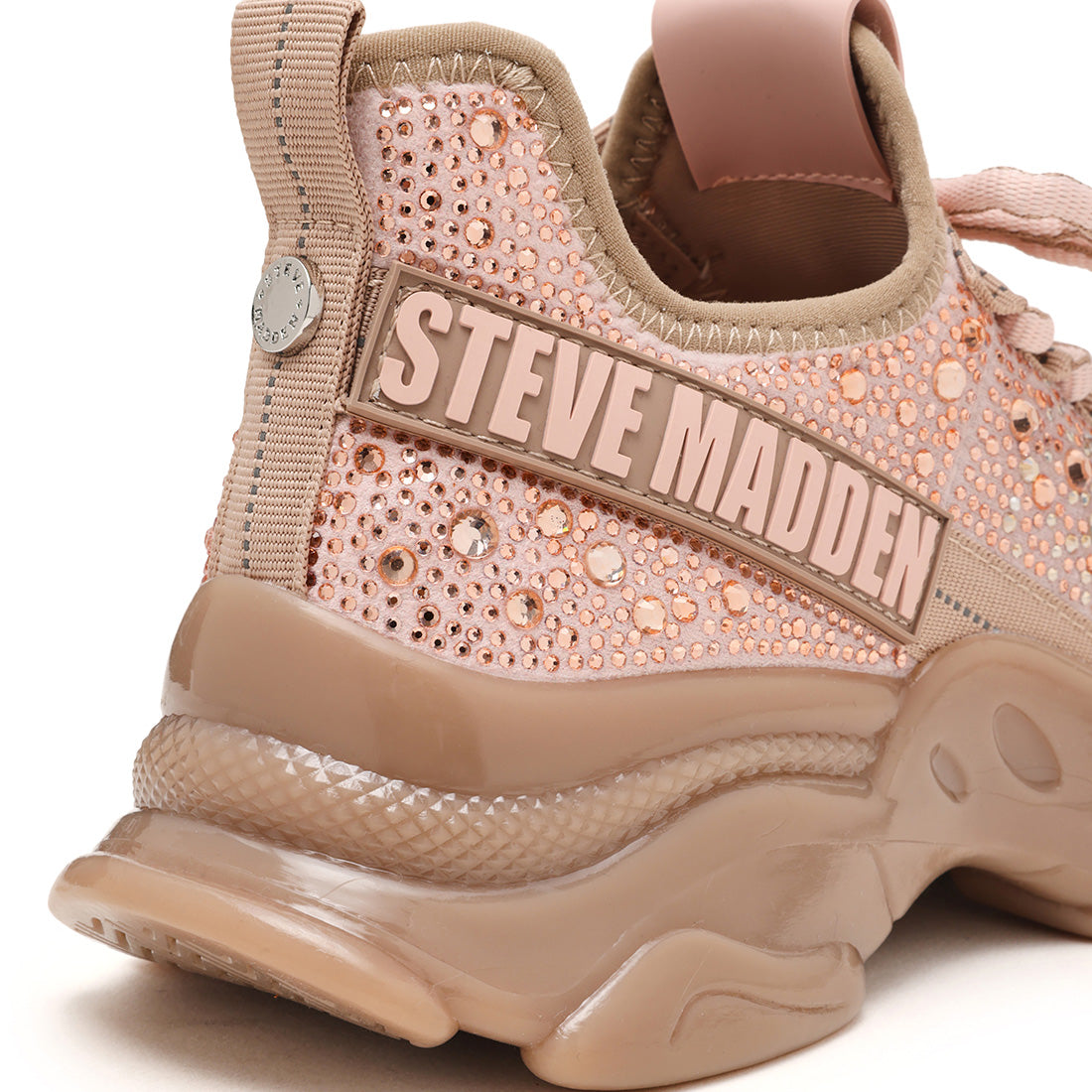 Steve Madden Mistica basket taupe blush lacets 6 cm