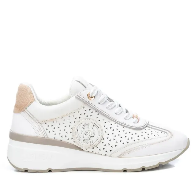 Carmela 16142103 baskets cuir blanc ajoure point 35-41