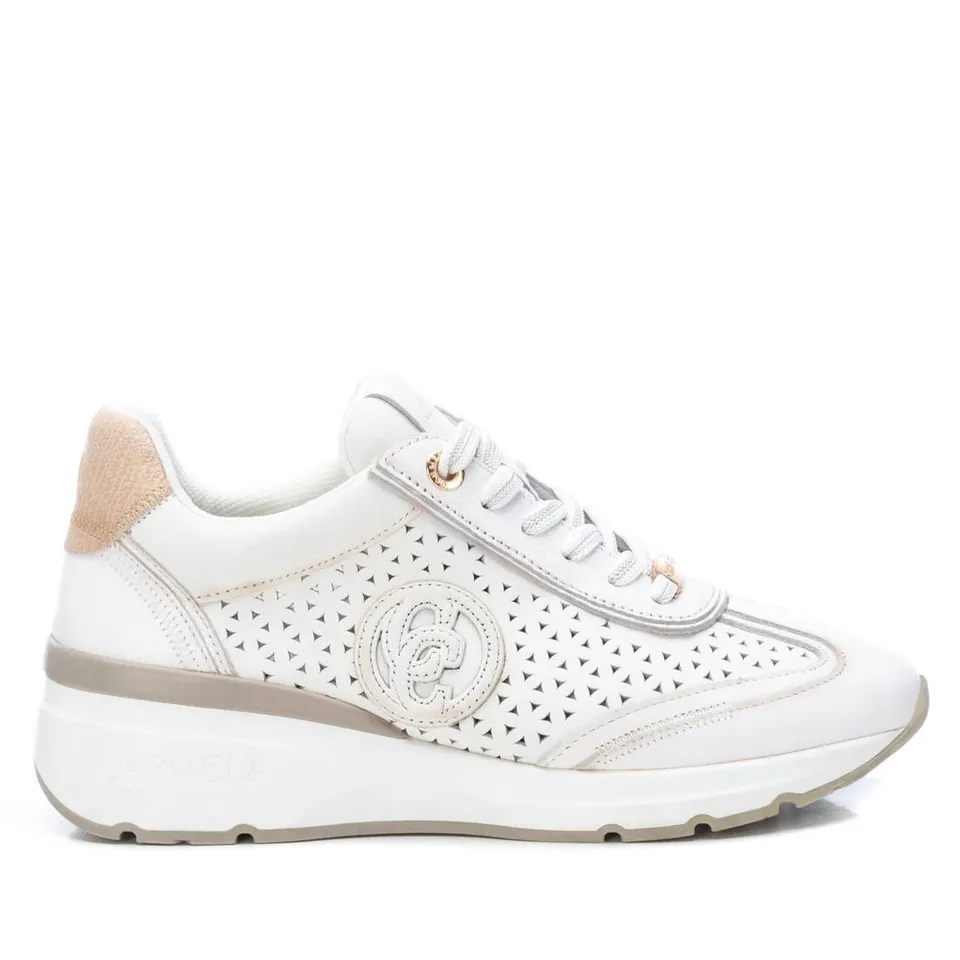Carmela 16142103 baskets cuir blanc ajoure point 35-41