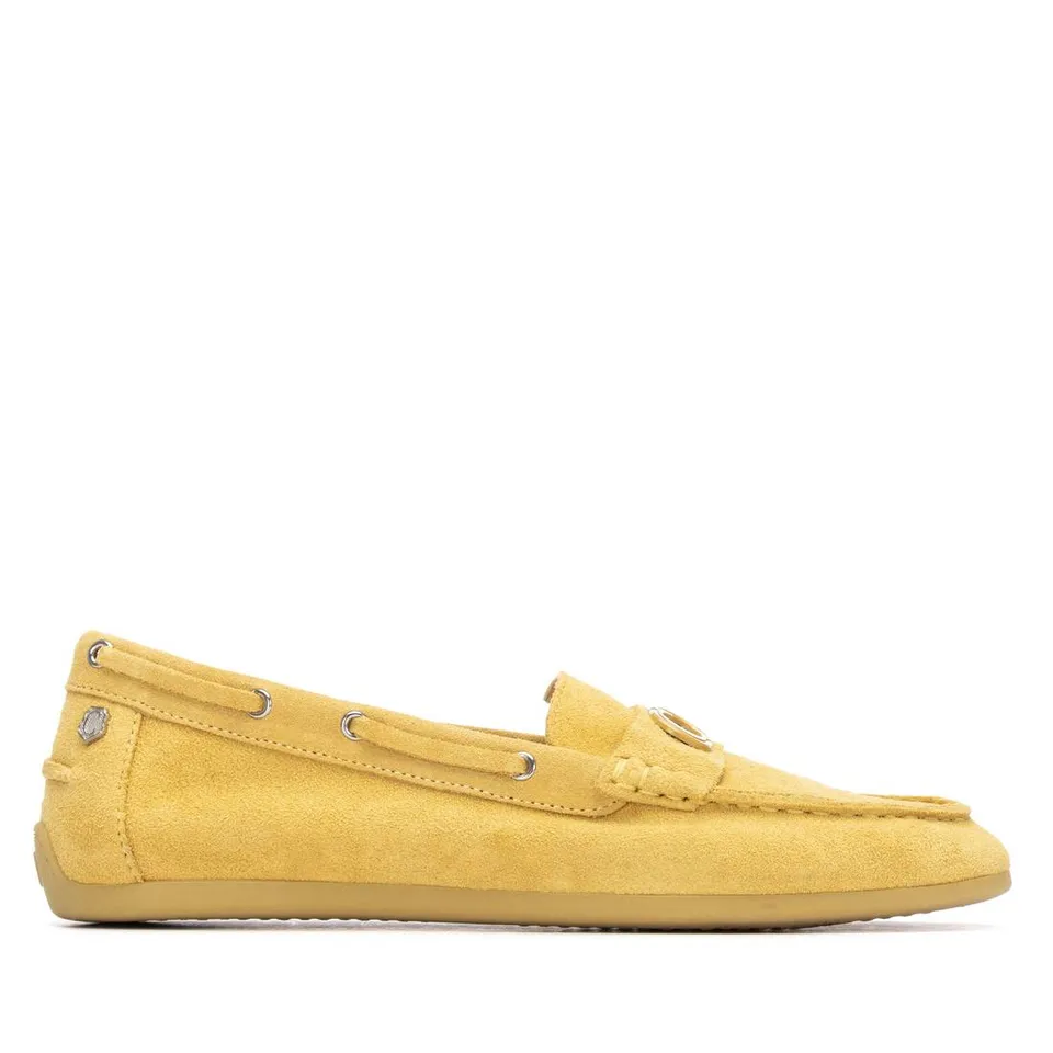 Carmela 16314305 mocassin plat jaune cuir suédé