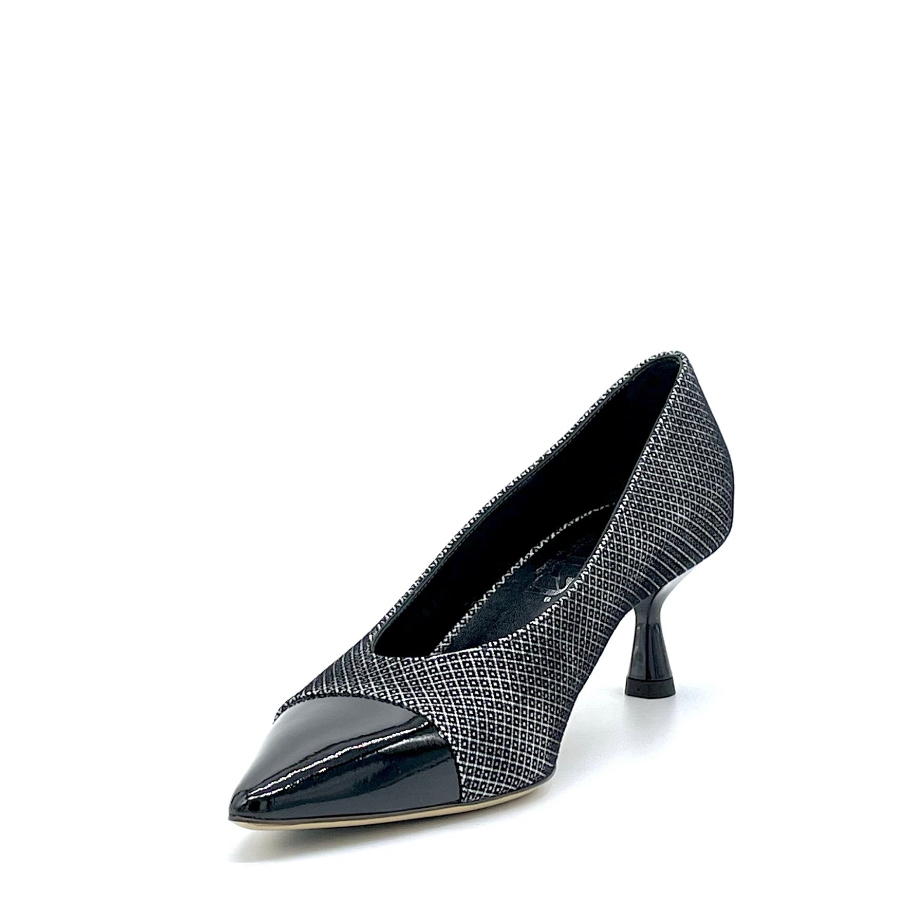 ELATA 54514-1 escarpins daim verni noir talon 5,5 cm