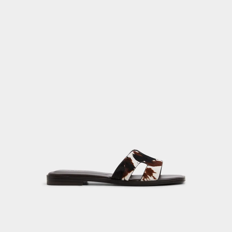 ALDO Itsandal sandales plates imprimé vache