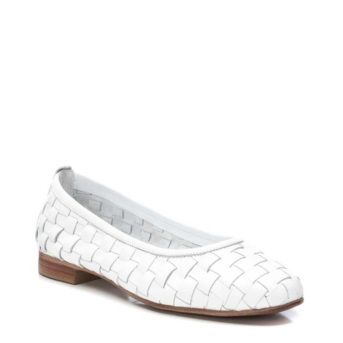 Carmela 16166202 ballerine femme blanche cuir tressée