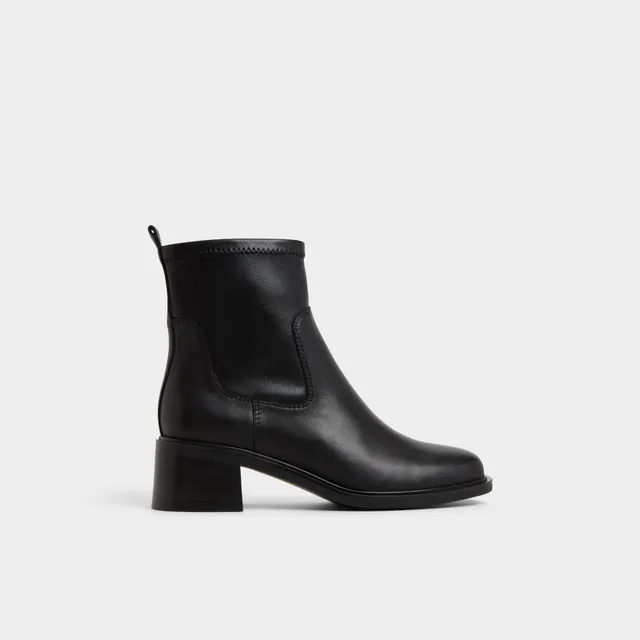 Aldo Tywyn bottines cuir noir talon bloc