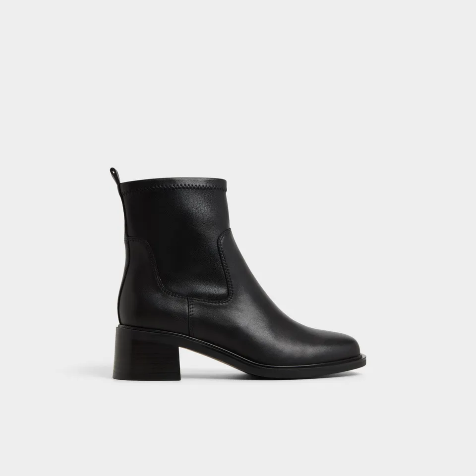 Aldo Tywyn bottines cuir noir talon bloc