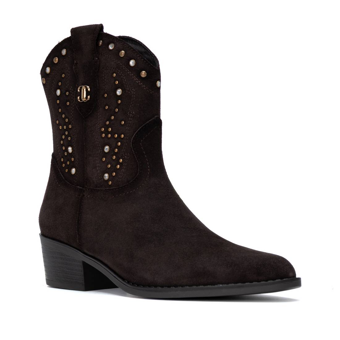 Carmela 16424802 bottines cuir marron talon bas