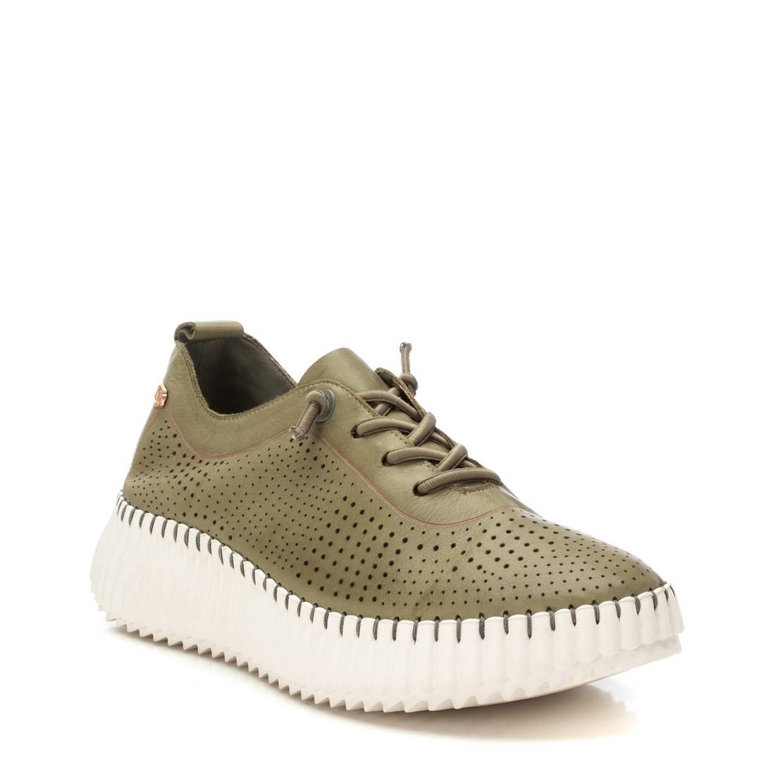 Carmela 16236904 sneaker cuir kaki lacets