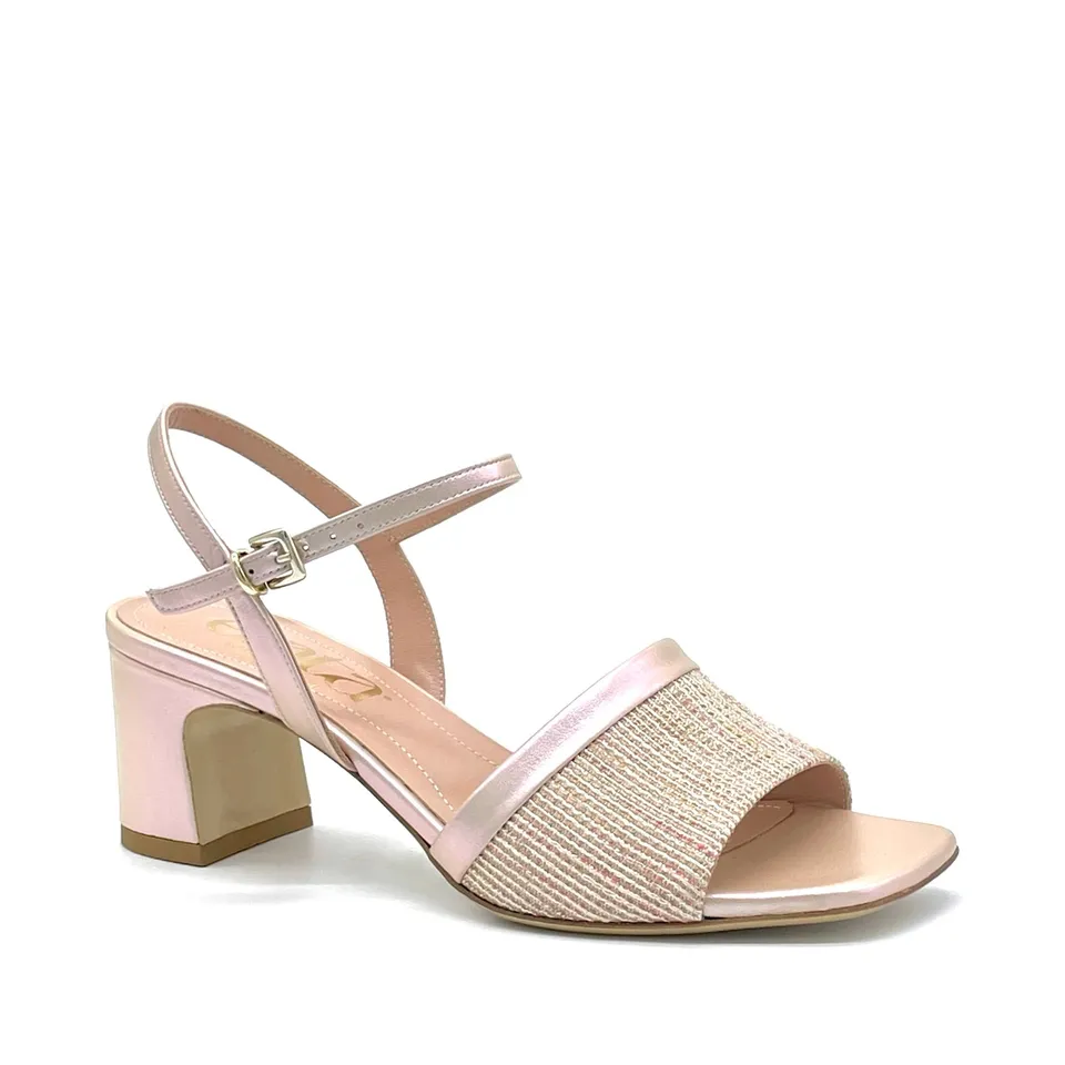ELATA 14126 sandales cuir rose irisé multicolore 37