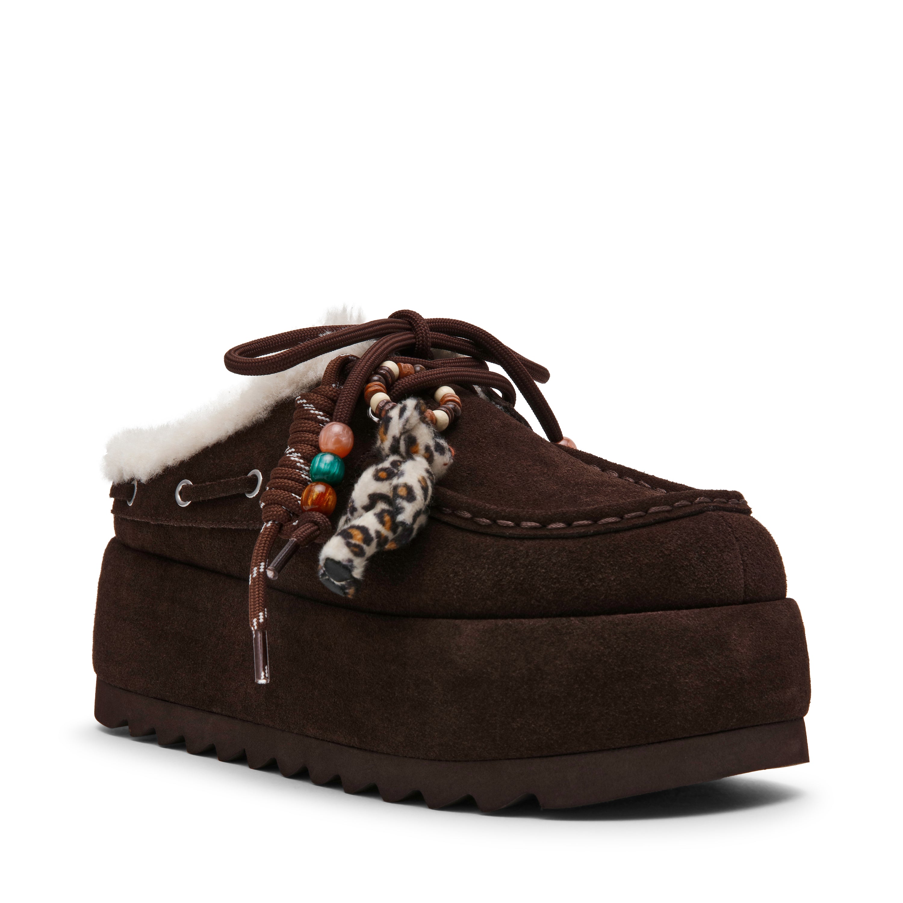 Steve Madden Cuddly mules marron suède plateforme