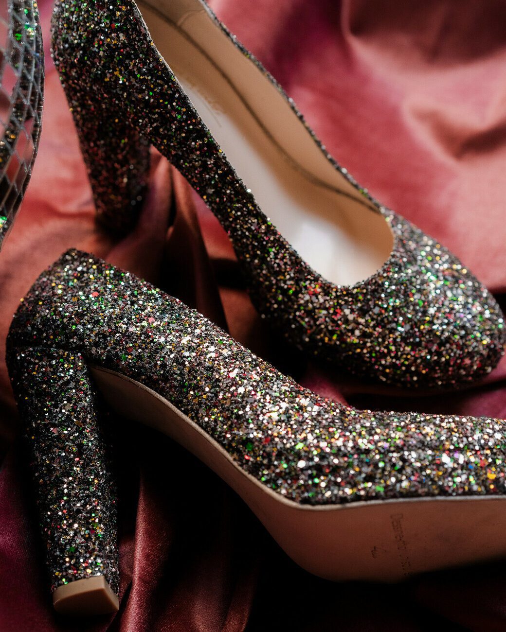 Dessine Moi Un Soulier escarpin plateforme glitter multicolore