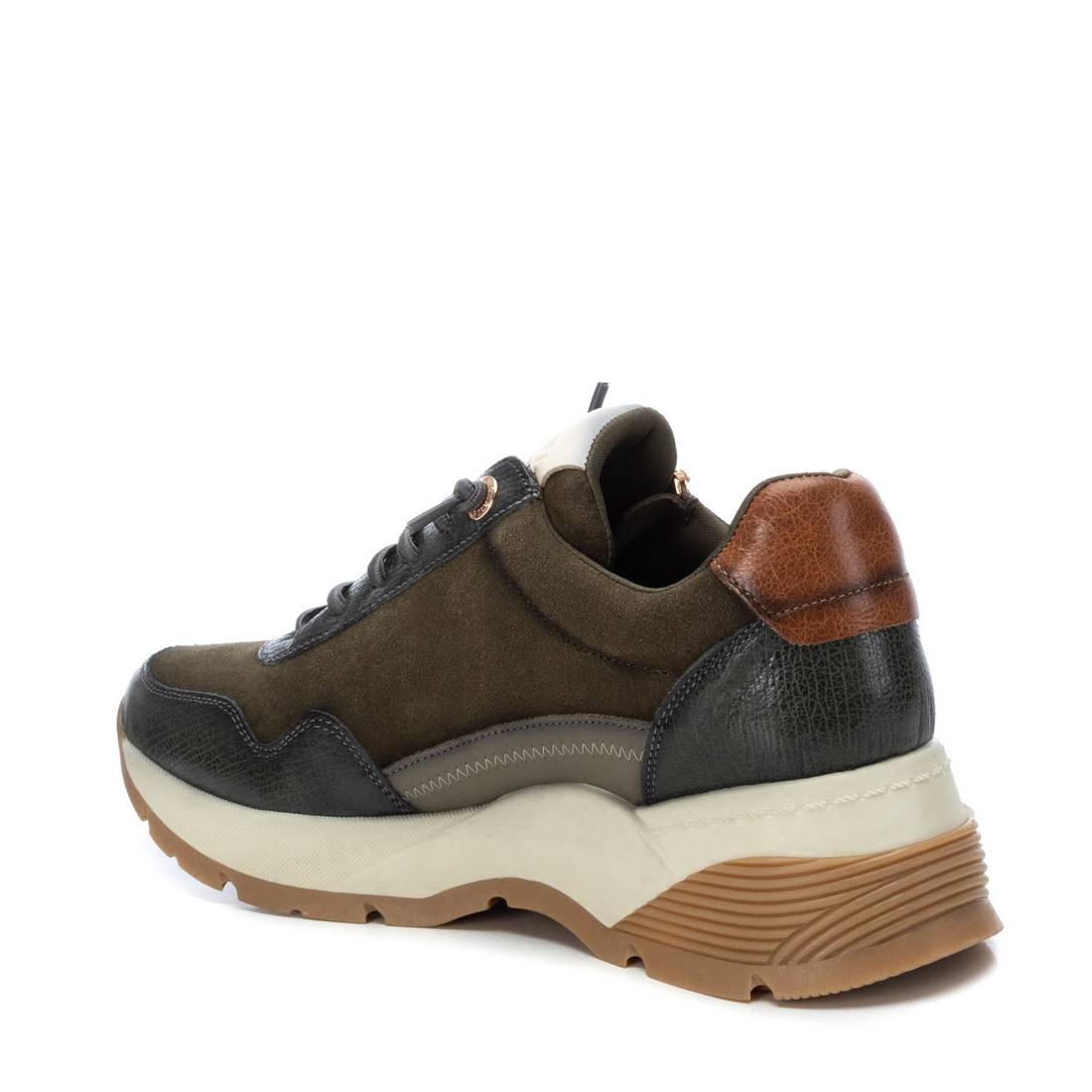Carmela 16105901 baskets cuir vert zip semelle épaisse