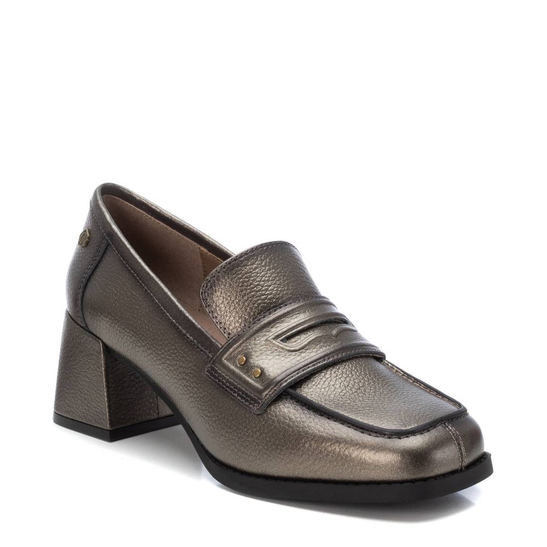Carmela 16185304 mocassins femme gris cuir talon 5 cm