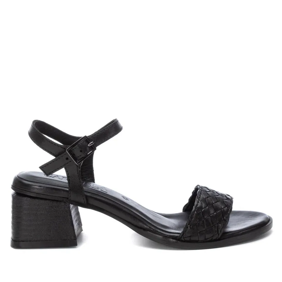 Carmela 16238001 sandale noir cuir véritable talon 6 cm