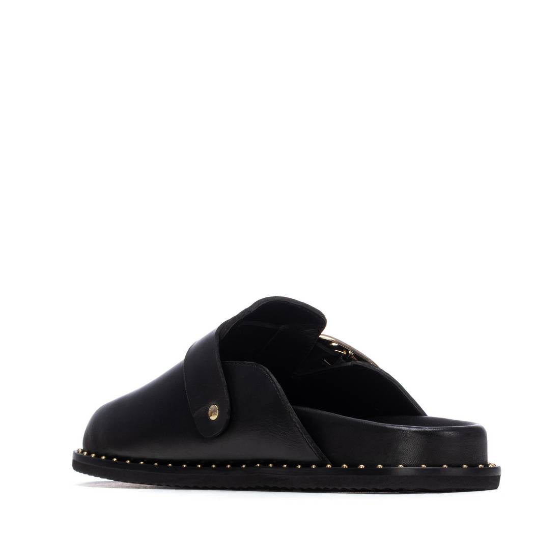 Carmela 16327801 sabots femme noir cuir clouté