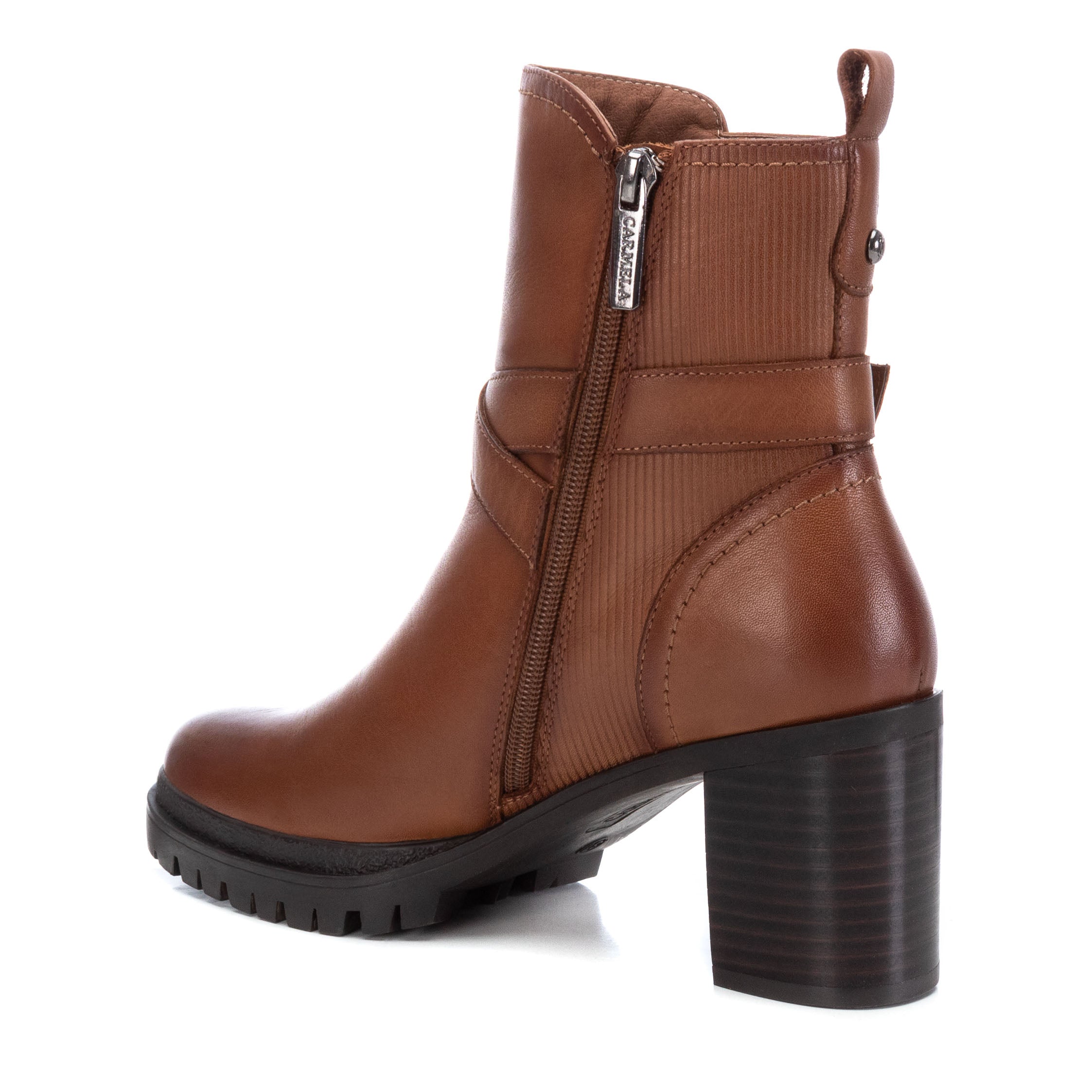 Carmela 16026502 bottines cuir marron talon 6 cm zip
