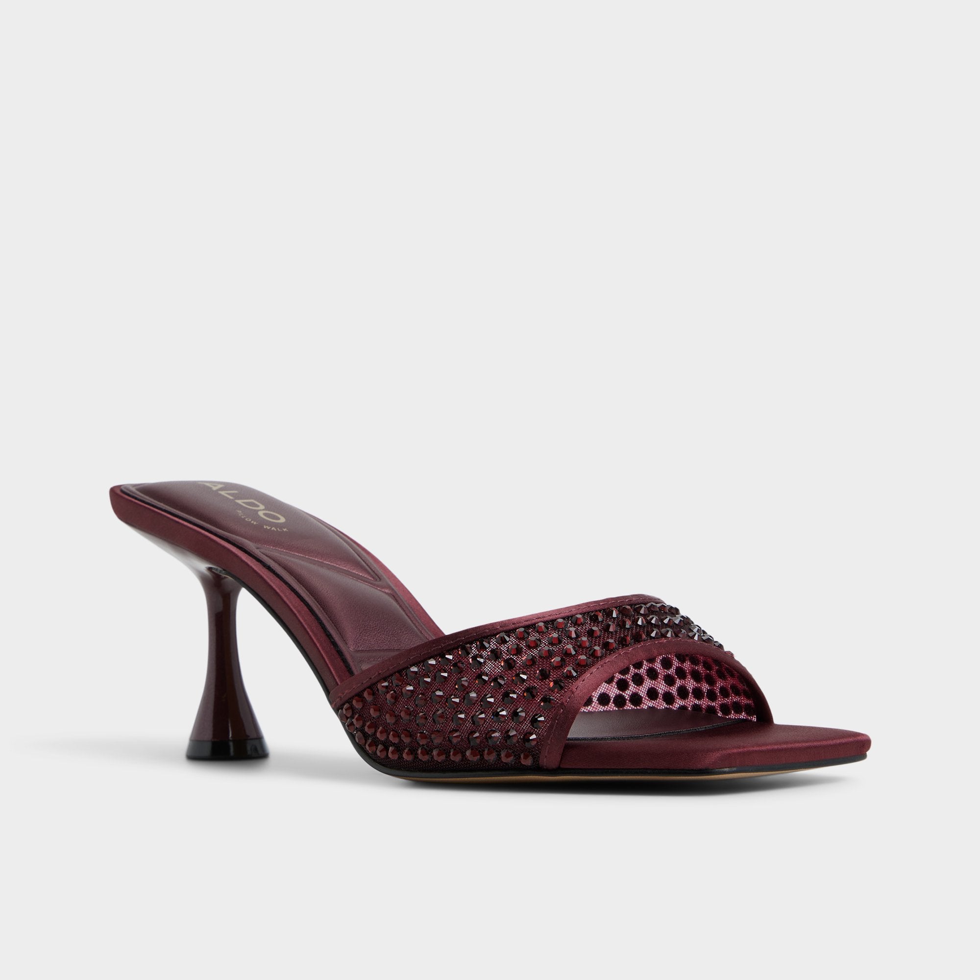 ALDO Agatha mules cuir bordeaux cloutées