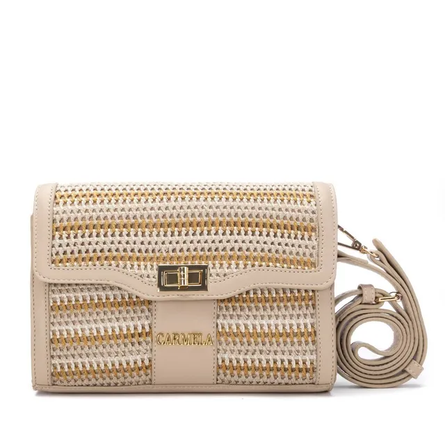 Carmela 18621601 sac bandoulière beige textile 23 cm