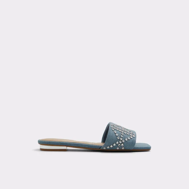 Aldo Bentariel mules plates denim bout carré