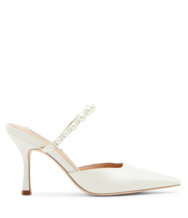 Steve Madden Brecki-P mules blanc satin talon 9 cm