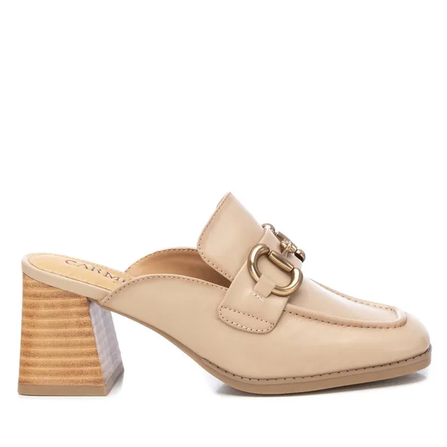 Carmela 16144501 sabot mocassin femme marron cuir talon