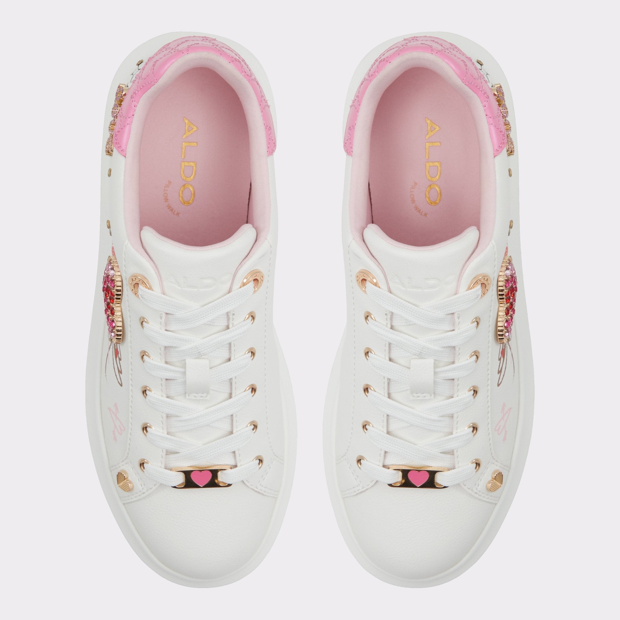 Aldo Heartstep baskets basses roses cœur