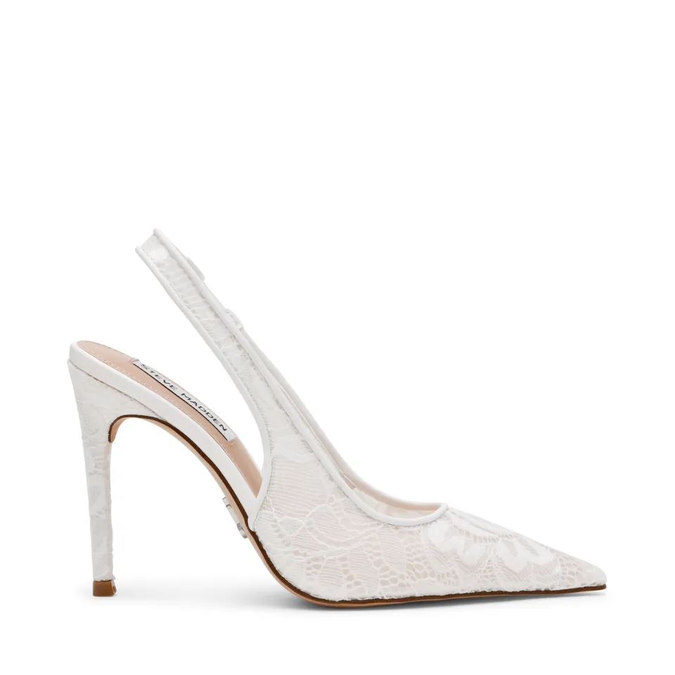Steve Madden Reyes escarpins dentelle blanche talon 10 cm