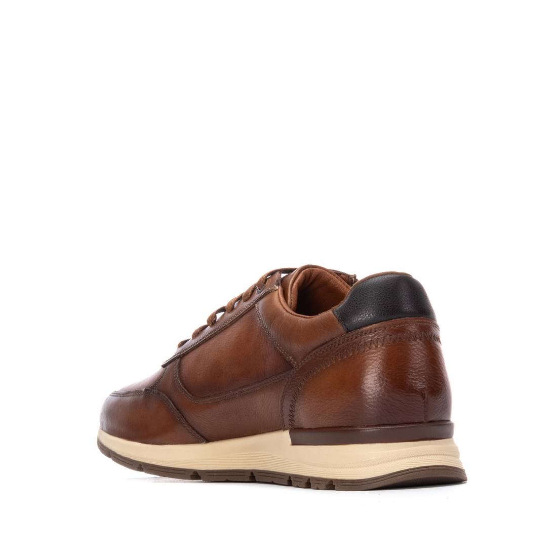 Carmela 16267702 basket homme cuir camel fermeture zip