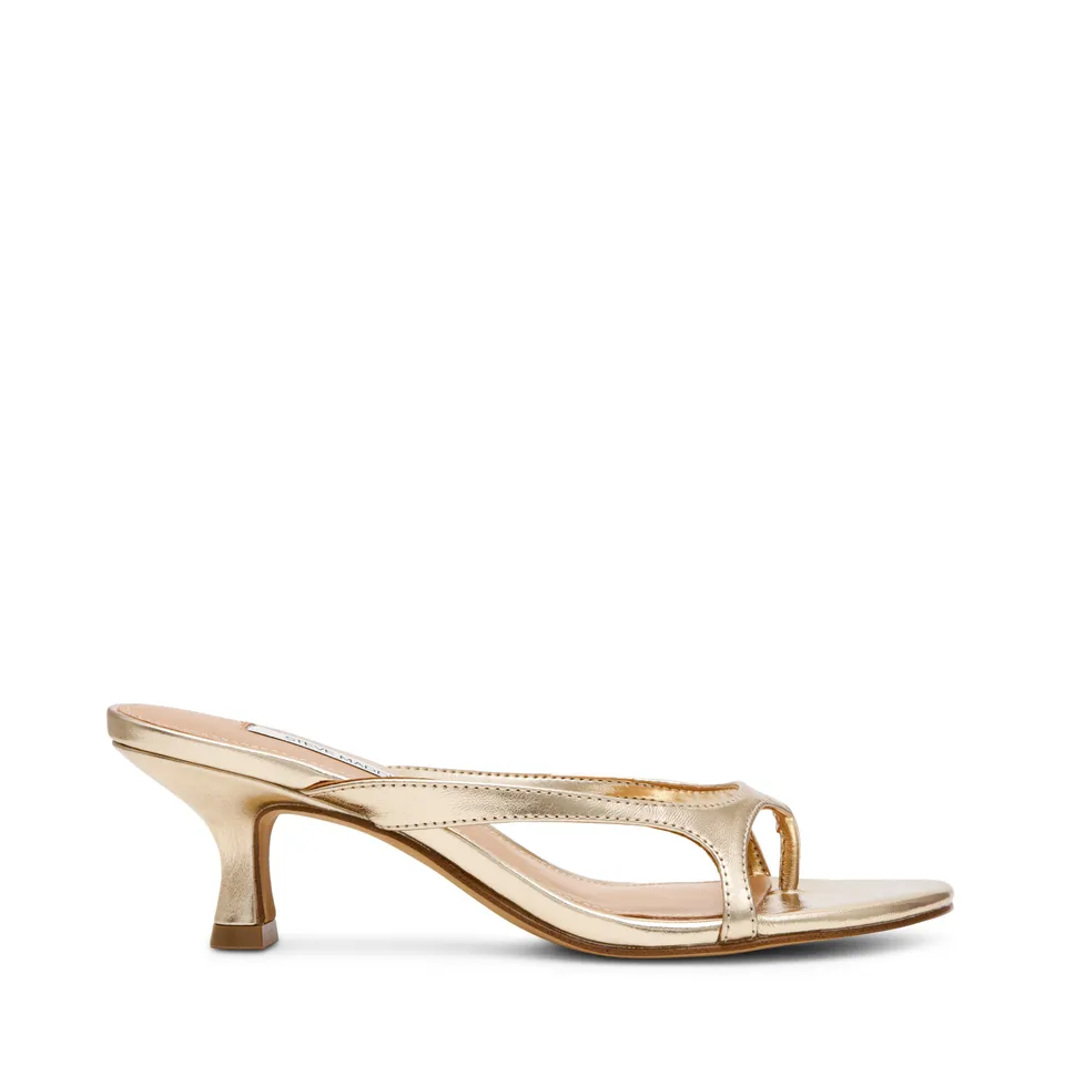 Steve Madden Brienna Sandal sandales cuir doré talon 4 cm
