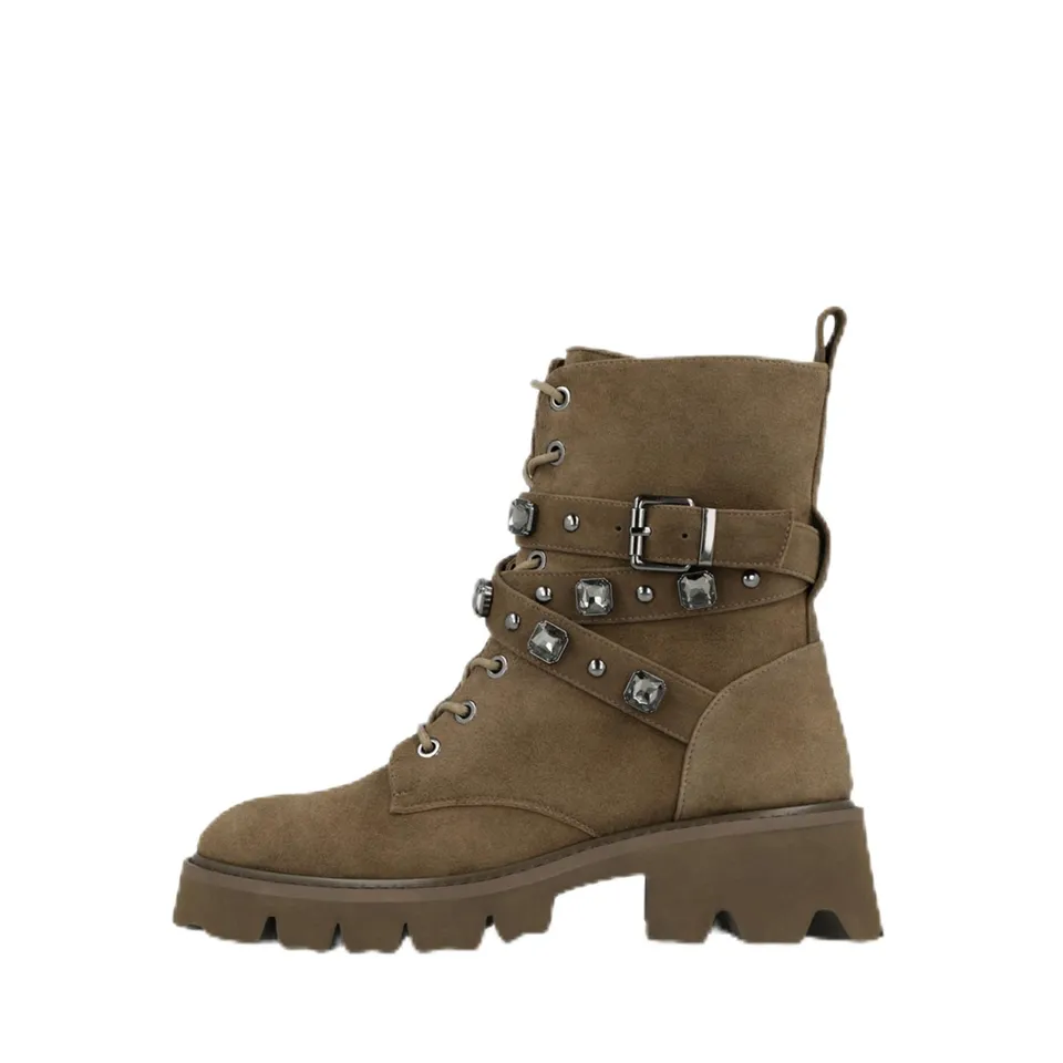 Lodi A-VIS5680 bottines marron cuir véritable