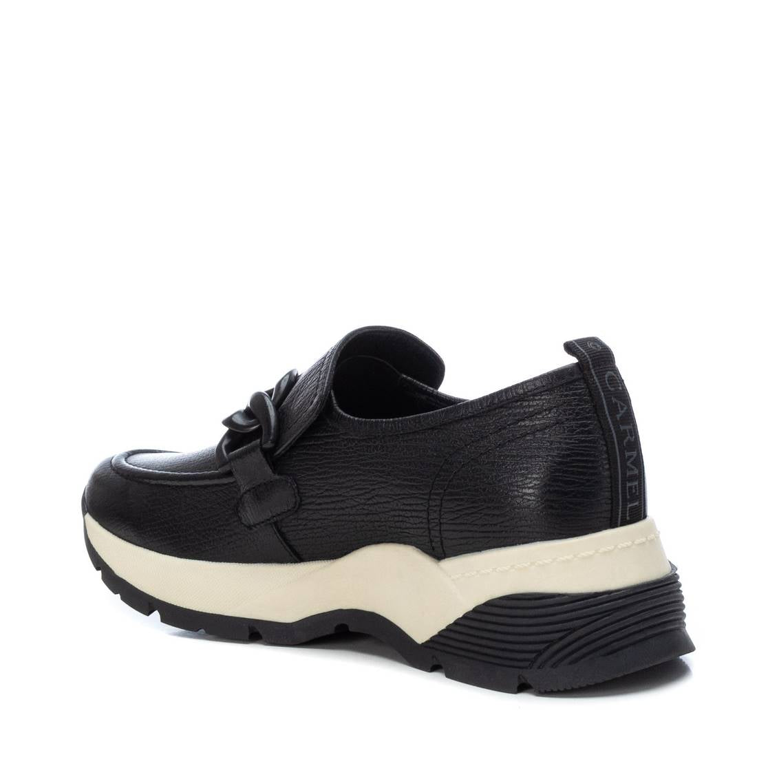Carmela 16118301 mocassins noirs cuir chaîne