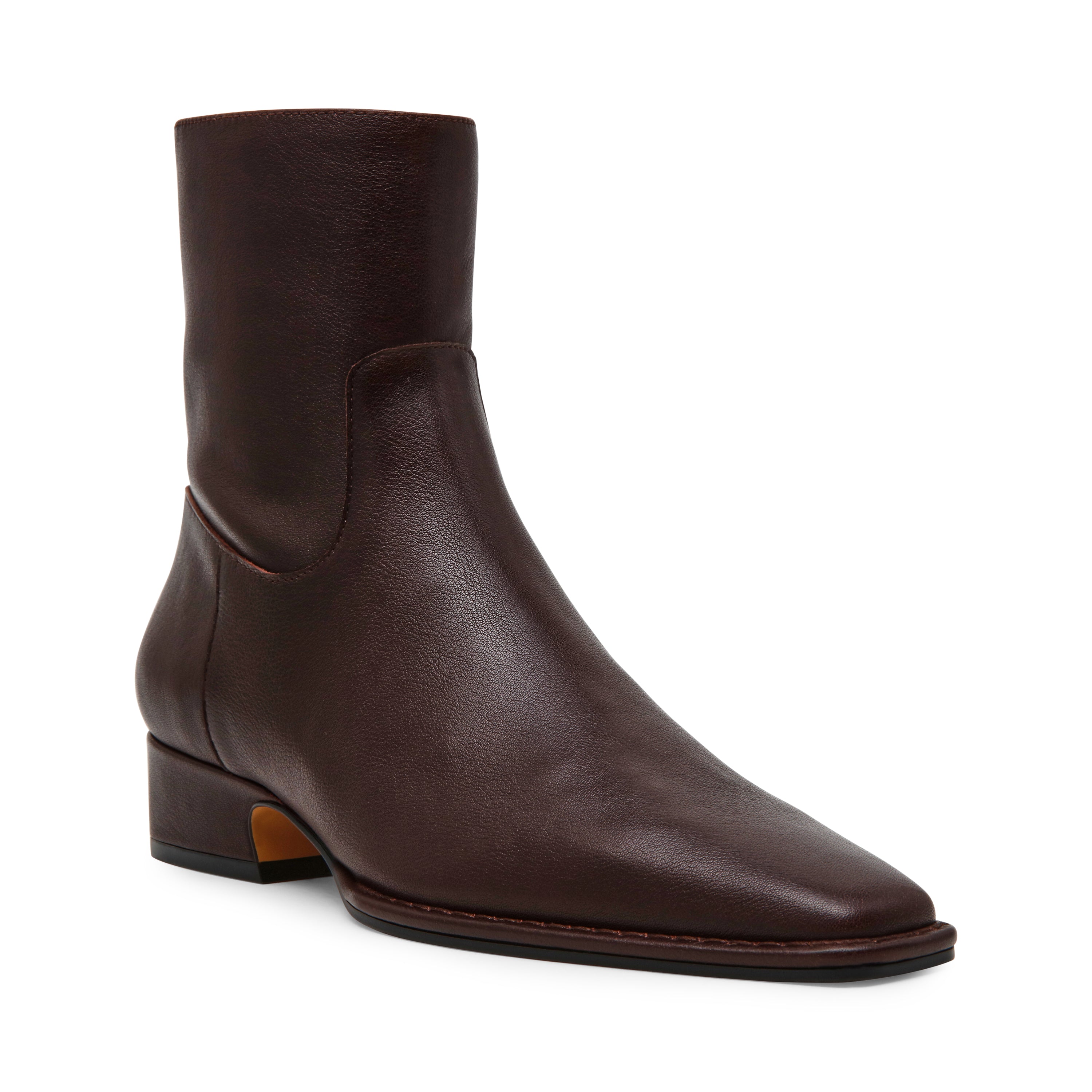 Steve Madden Define bottines cuir bordeaux talon 2,5 cm