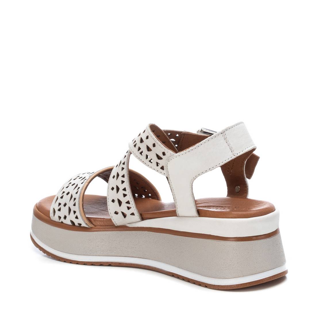 Carmela 16066202 sandales compensées blanc cuir véritable