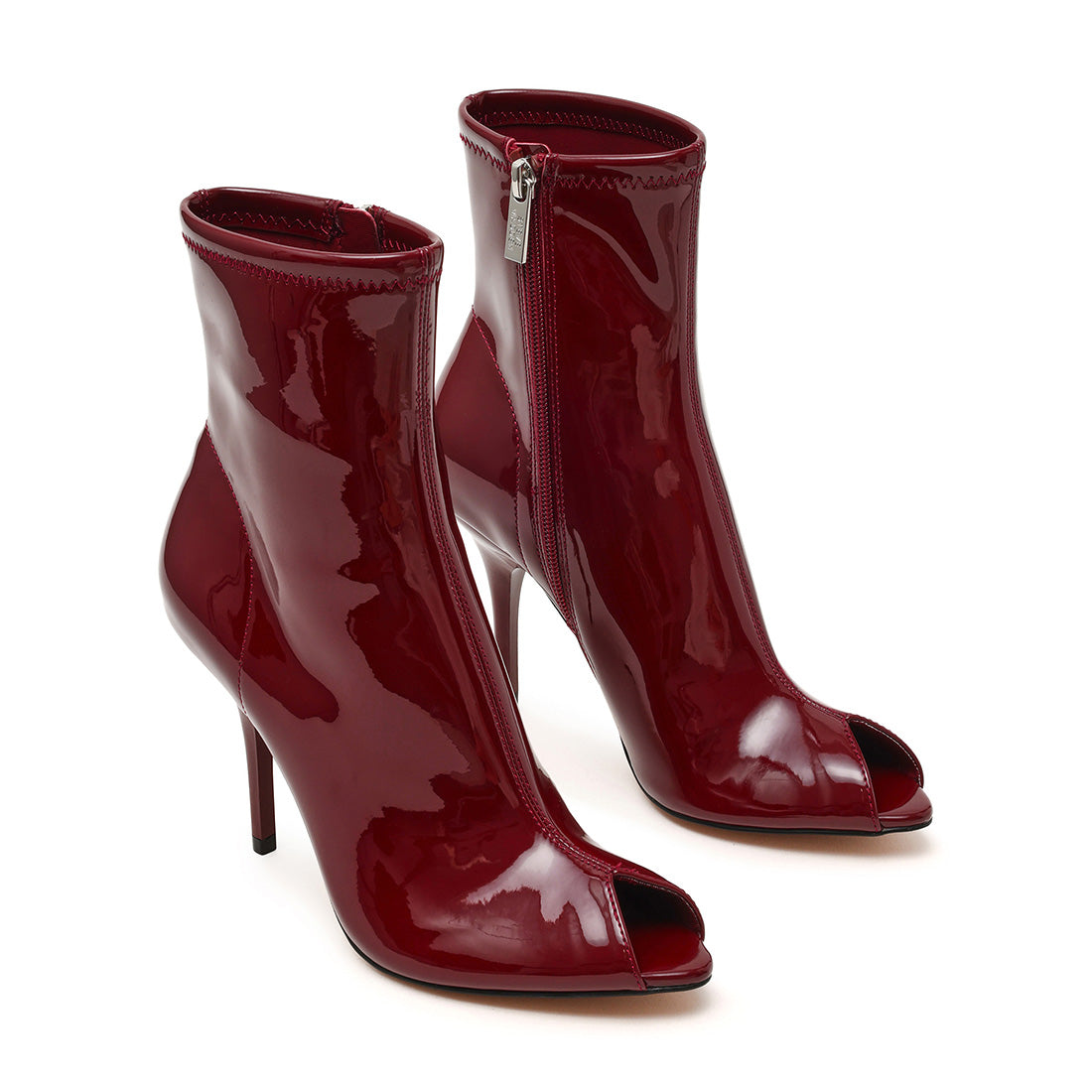 Steve Madden Alarm bottines bordeaux verni talon 10 cm
